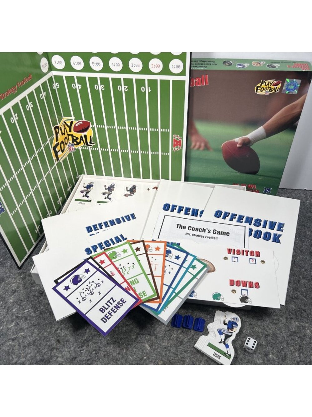 1996 The Coach's Game NFL Strategy Football Board Game EUC